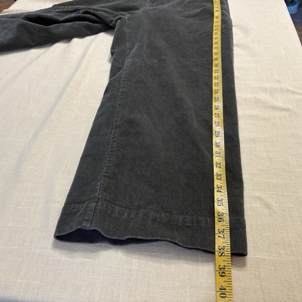 Orvis Corduroy Ultra Wide Leg High Waisted Pants Women's 16 Tarragon Green - Picture 8 of 11